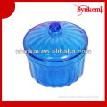 Round kitchen sugar bowl with lid